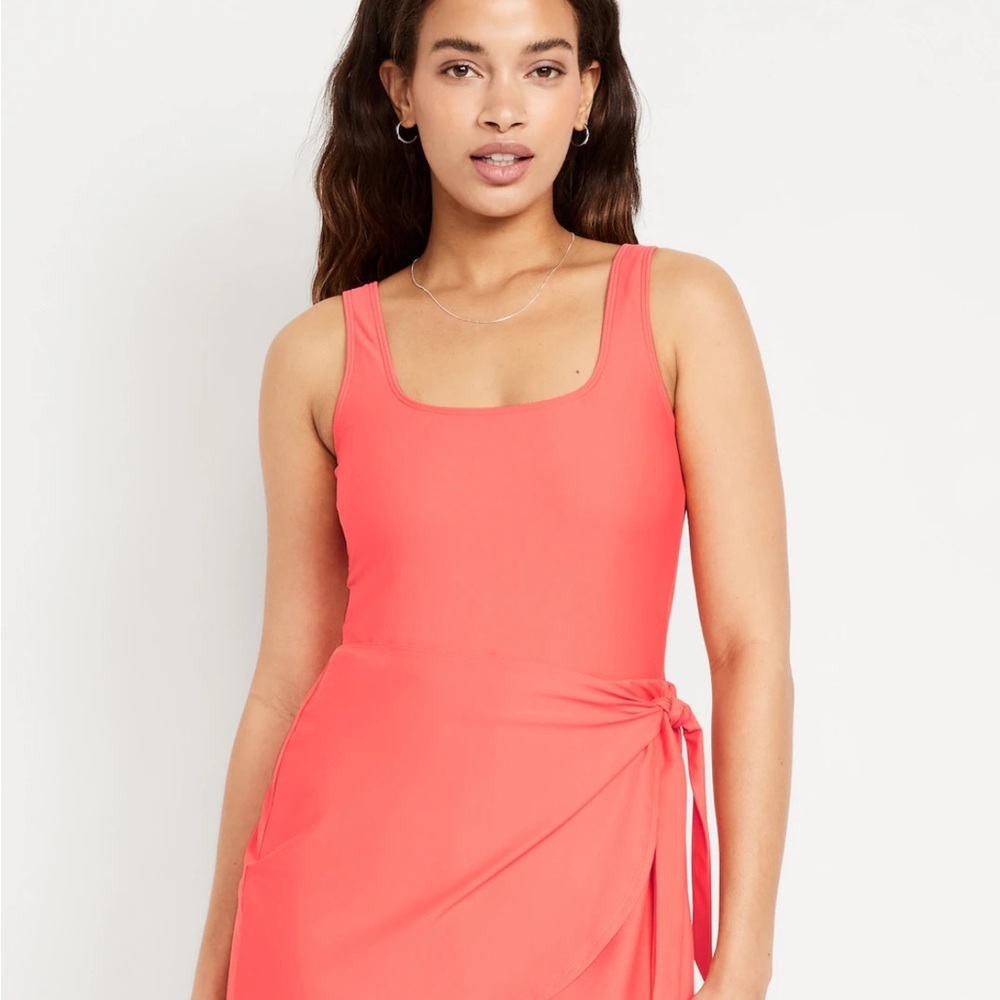 Old Navy Tan One-Piece Swim Dress
